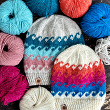 Load image into Gallery viewer, The Seascape Beanie Knitting PATTERN colorwork fair isle ocean waves dk weight