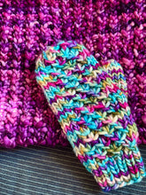 Load image into Gallery viewer, Luxury Hand knit hand dyed merino wool mittens hygge classy women adult warm winter fashion soft teens gift