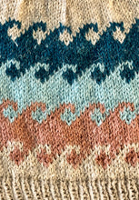 Load image into Gallery viewer, Luxury women's hand knit beanie lightweight beach waves color alpaca linen wool slow fashion gift