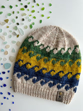 Load image into Gallery viewer, The Seascape Beanie Knitting PATTERN colorwork fair isle ocean waves dk weight