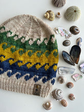 Load image into Gallery viewer, The Seascape Beanie Knitting PATTERN colorwork fair isle ocean waves dk weight