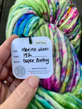 Load image into Gallery viewer, Honey and Clover Knits hand dyed merino wool yarn colorful indie yarn super bulky Wild Thing