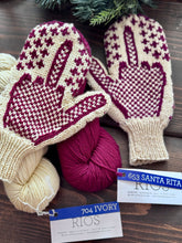 Load image into Gallery viewer, Malabrigo Rios Angry Mittens KNITTING YARN KIT worsted weight 3 ivory santa rita