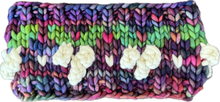 Load image into Gallery viewer, The Jingleberry Earwarmer digital knitting super bulky holiday PATTERN