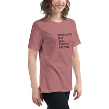 Load image into Gallery viewer, Introverted but will discuss knitting Women's Relaxed T-Shirt