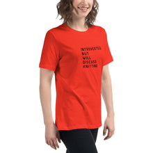 Load image into Gallery viewer, Introverted but will discuss knitting Women's Relaxed T-Shirt