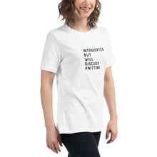 Load image into Gallery viewer, Introverted but will discuss knitting Women's Relaxed T-Shirt
