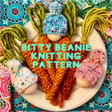 Load image into Gallery viewer, Bitty Beanies KNITTING PATTERN fun stash buster holiday xmas winter spring easter tablescape home decor cute