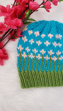 Load image into Gallery viewer, The Happiest of Hats Knitting PATTERN color work flowers baby to adult sizes
