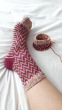 Load image into Gallery viewer, Find Your Way Back into Society Socks Knitting PATTERN mosaic colorwork