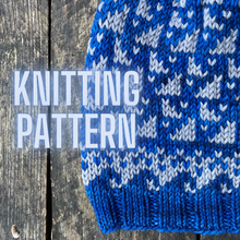 Load image into Gallery viewer, The Feeding Frenzy Beanie Knitting PATTERN color work sharks waves