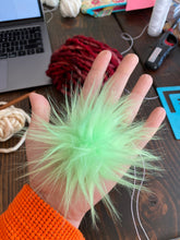 Load image into Gallery viewer, MADE TO ORDER Pack of 5 Bitty Beanie poms green brown silver cream teal purple wild