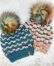 Load image into Gallery viewer, My Kind of Waves Beanie knitting PATTERN colorwork super bulky