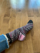 Load image into Gallery viewer, Find Your Way Back into Society Socks Knitting PATTERN mosaic colorwork