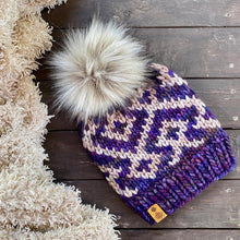 Load image into Gallery viewer, Here's Looking at You Beanie Knitting PATTERN colorwork fair isle