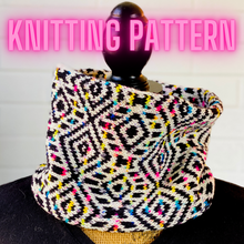 Load image into Gallery viewer, Eye in the Sky Cowl Knitting PATTERN colorwork fair isle