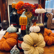Load image into Gallery viewer, Heirloom Pumpkin Bitties KNITTING PATTERN fun stash buster holiday fall decor winter cute