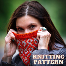 Load image into Gallery viewer, Here's Looking at You Cowl Knitting PATTERN colorwork fair isle