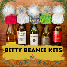 Load image into Gallery viewer, Bitty Beanies KNITTING KIT to make 5 bitty beanies super bulky gift holiday xmas winter
