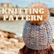 Load image into Gallery viewer, The Faux Shizzle Beanie knit hat PATTERN