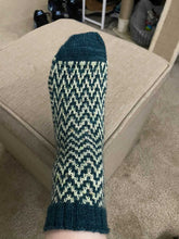 Load image into Gallery viewer, Find Your Way Back into Society Socks Knitting PATTERN mosaic colorwork