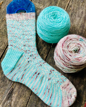 Load image into Gallery viewer, Find Your Way Back into Society Socks Knitting PATTERN mosaic colorwork