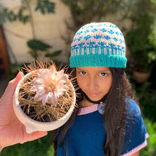 Load image into Gallery viewer, The Happiest of Hats Knitting PATTERN color work flowers baby to adult sizes