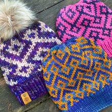 Load image into Gallery viewer, Here's Looking at You Beanie Knitting PATTERN colorwork fair isle