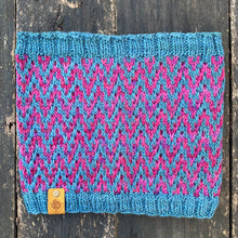 Load image into Gallery viewer, The Find Your Way Cowl hand knit women's luxury neck warmer 100% merino wool