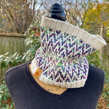 Load image into Gallery viewer, The Find Your Way Cowl hand knit women's luxury neck warmer 100% merino wool
