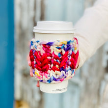 Load image into Gallery viewer, The Heartbreaker Earwarmer with bonus coffee cozy digital knitting super bulky PATTERN