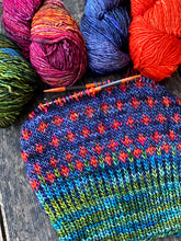 Load image into Gallery viewer, The Happiest of Hats Knitting PATTERN color work flowers baby to adult sizes