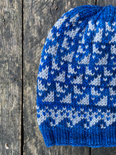 Load image into Gallery viewer, The Feeding Frenzy Beanie Knitting PATTERN color work sharks waves