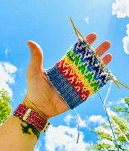 Load image into Gallery viewer, Find Your Way Back into Society Socks Knitting PATTERN mosaic colorwork