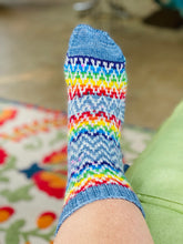 Load image into Gallery viewer, Find Your Way Back into Society Socks Knitting PATTERN mosaic colorwork