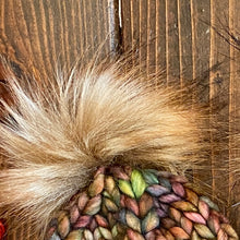 Load image into Gallery viewer, MADE TO ORDER Pack of 5 Bitty Beanie poms green brown silver cream teal purple wild