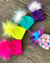 Load image into Gallery viewer, Bitty Beanies KNITTING PATTERN fun stash buster holiday xmas winter spring easter tablescape home decor cute