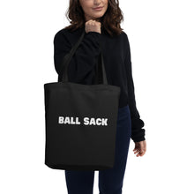 Load image into Gallery viewer, MADE TO ORDER Ball Sack project bag knitters crocheters funny yarn fiber artist Eco Tote Bag