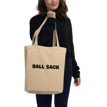 Load image into Gallery viewer, MADE TO ORDER Ball Sack project bag knitters crocheters funny yarn fiber artist Eco Tote Bag