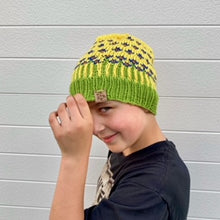 Load image into Gallery viewer, The Happiest of Hats Knitting PATTERN color work flowers baby to adult sizes