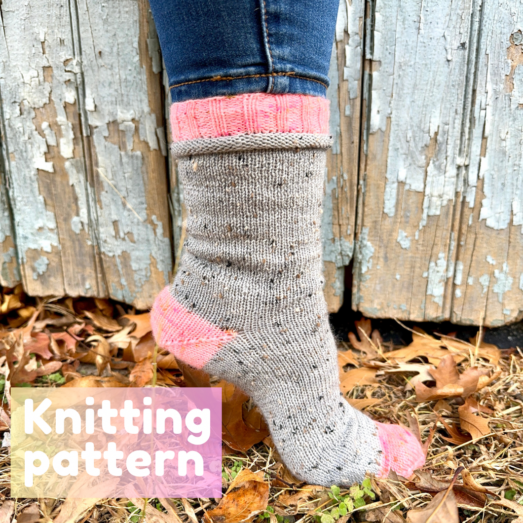 Muffin Top Socks Knitting PATTERN digital download