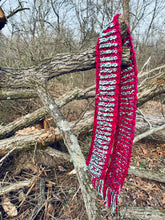 Load image into Gallery viewer, Luxury hand knit scarf gorgeous chunky big warm slow fashion hot pink fringe
