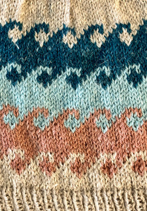 Luxury women's hand knit beanie lightweight beach waves color alpaca linen wool slow fashion gift