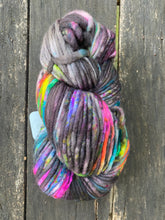 Load image into Gallery viewer, Honey and Clover Knits hand dyed merino wool yarn colorful indie yarn super bulky Rave
