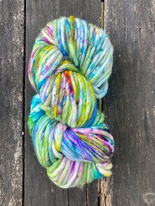 Honey and Clover Knits hand dyed merino wool yarn colorful indie yarn super bulky Wild Thing