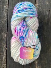 Load image into Gallery viewer, Honey and Clover Knits hand dyed merino wool yarn colorful indie yarn super bulky photochromic RosiePosie exclusive
