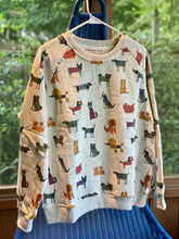 Load image into Gallery viewer, Fun whimsical favorite crewneck sweatshirt colorful dogs cozy cute
