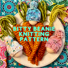 Load image into Gallery viewer, Bitty Beanies KNITTING PATTERN fun stash buster holiday xmas winter spring easter tablescape home decor cute
