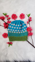 Load image into Gallery viewer, The Happiest of Hats Knitting PATTERN color work flowers baby to adult sizes
