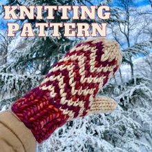 Load image into Gallery viewer, Super Find Your Way Mitts mitten knitting PATTERN
